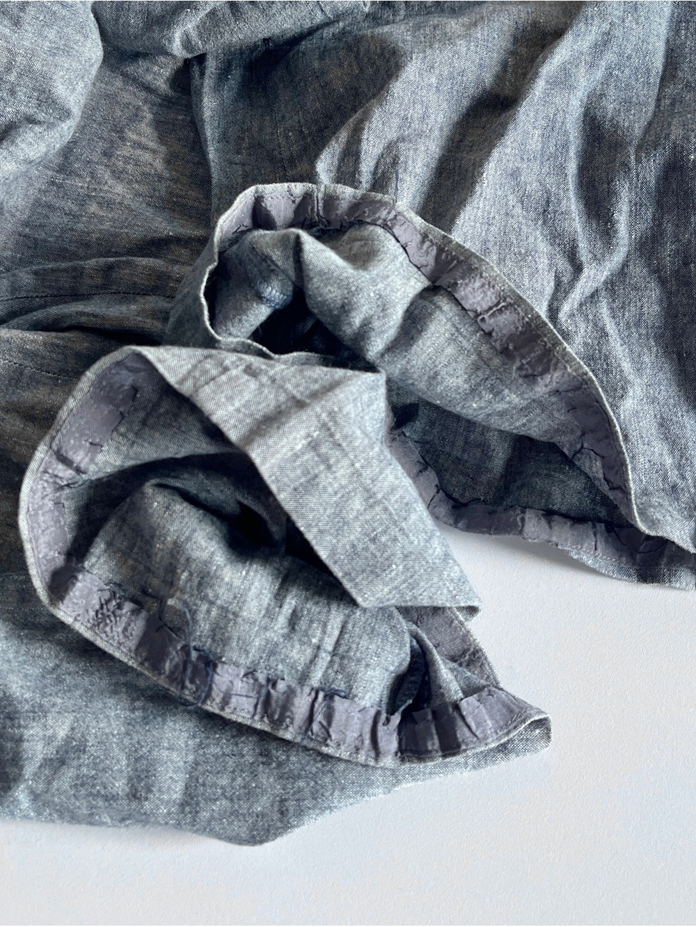 Anthropologie Elevenses Brighton pants 12 trouser linen cotton blue lace wide - Picture 6 of 9